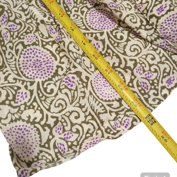 Chloé Beige Pink Floral Print Blouse Long Sleeve Button Front Size 34(0-2) - Picture 5 of 6